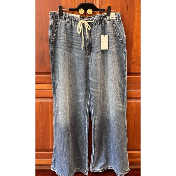 Judy Blue NEW Palazzo Wide Leg Jeans High Rise Elastic Waist JB881016 sz 15/32 - Picture 14 of 14